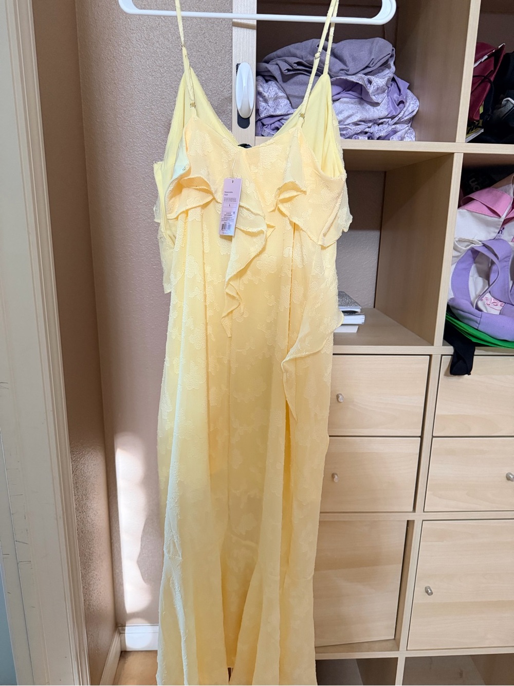 wild fable Light Yellow Ruffle Slip Maxi Dress - Picture 3 of 5